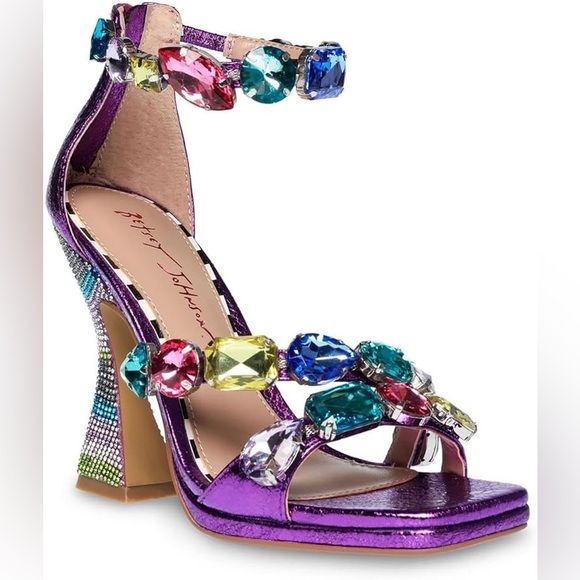 Betsey Johnson Shoes - Betsey Johnson Multicolor Gemstone Heels